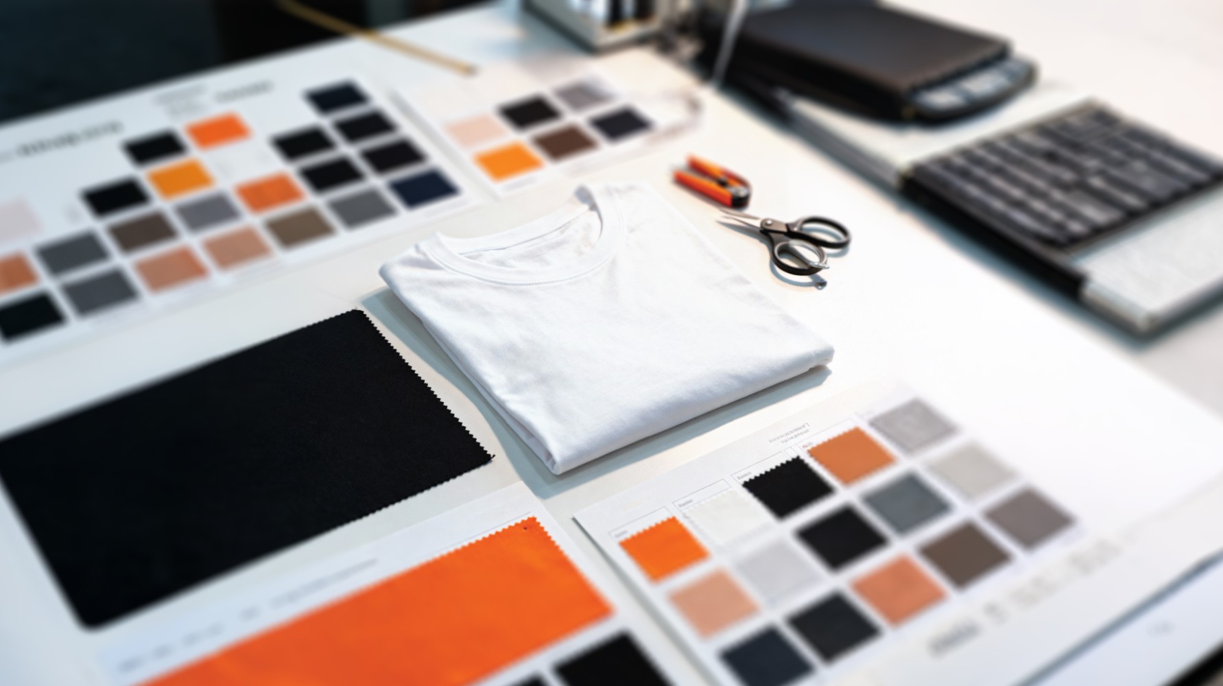 Brand swatches and apparel samples